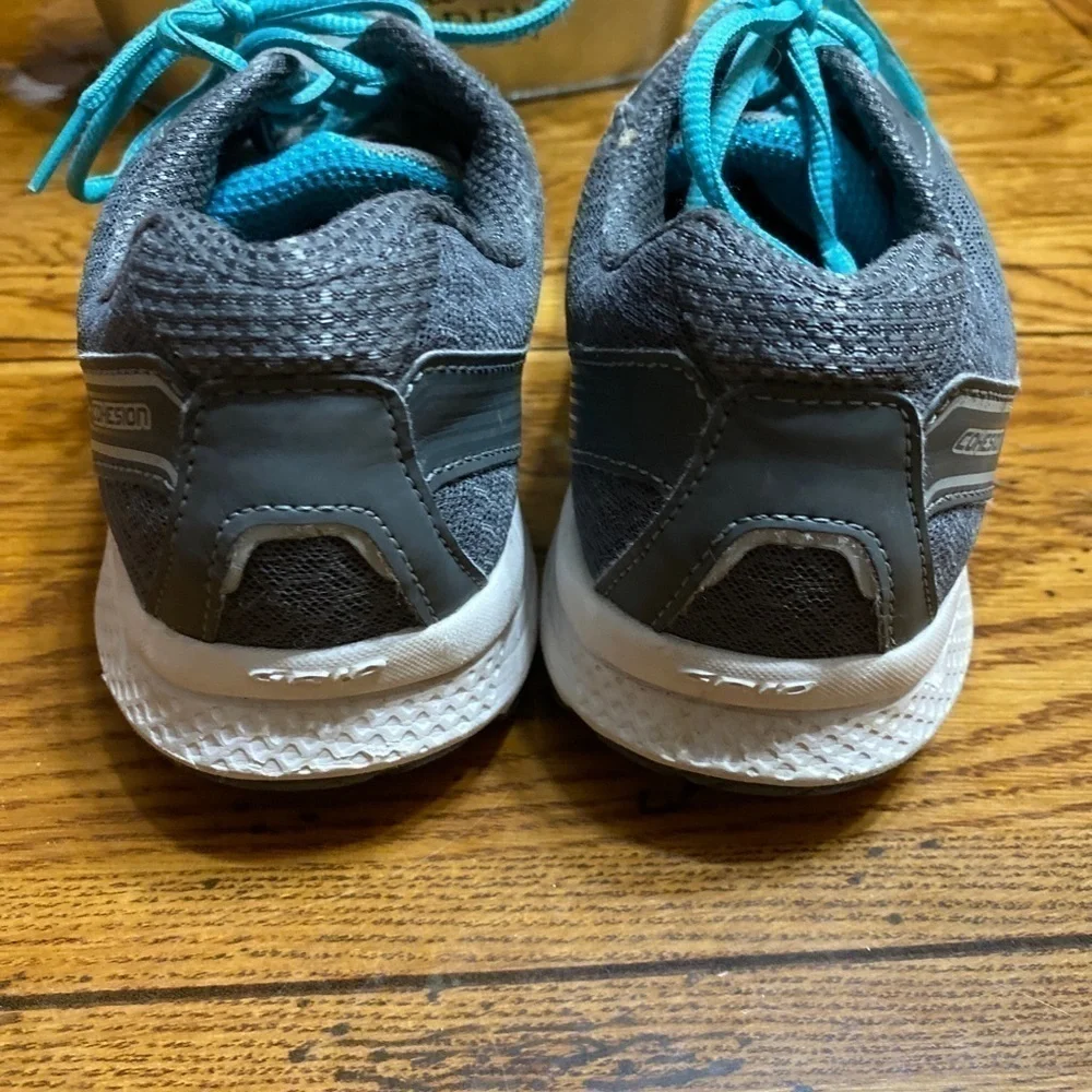 𝅺saucony Grid Cohesion SZ-9.5 Shoes Grey/Teal/White